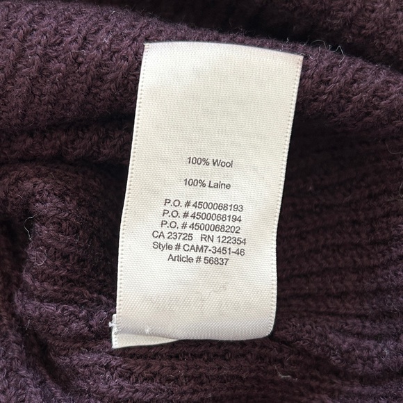 Aritzia Wilfred Free Waffle Knit V-Neck Sweater Deep Purple Size XXS - Picture 8 of 8